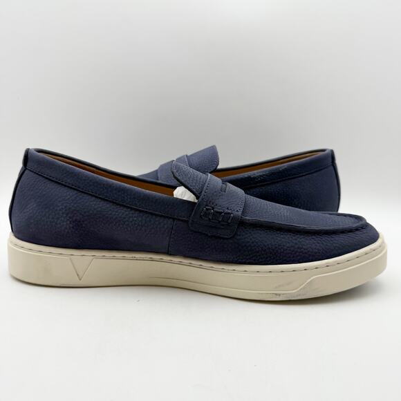 Vionic Mens Thompson Loafers US 11.5 M EU 44.5 Navy Blue Suede NIB
